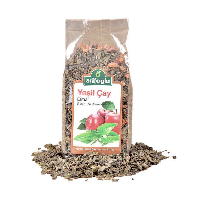 A.Oglu Organic Green Tea w/Apple 150gr - ACACIA FOOD MART