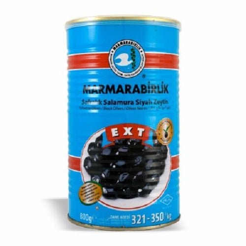 MB Black Olives Ext 800g Can - ACACIA FOOD MART