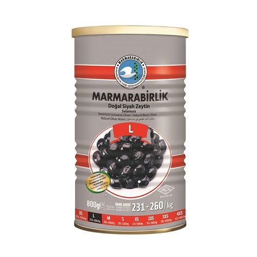 MB Black Olives L HPR 800gr Can - ACACIA FOOD MART